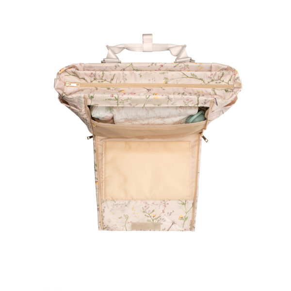 Geanta mama Kikkaboo FLORENCE Secret Garden Beige - imagine 8