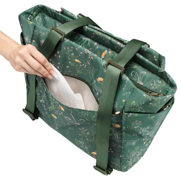 Geanta mama Kikkaboo FLORENCE Secret Garden Green - imagine 7