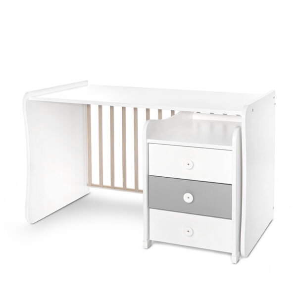 Кроватка детская Lorelli MAXI PLUS NEW White Stone Grey — изображение 7