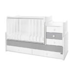 Кроватка детская Lorelli MAXI PLUS NEW White Stone Grey — изображение 3