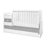 Кроватка детская Lorelli MAXI PLUS NEW White Stone Grey — изображение 2