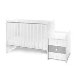 Кроватка детская Lorelli MAXI PLUS NEW White Stone Grey — изображение 4