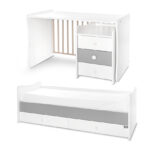 Кроватка детская Lorelli MAXI PLUS NEW White Stone Grey — изображение 8