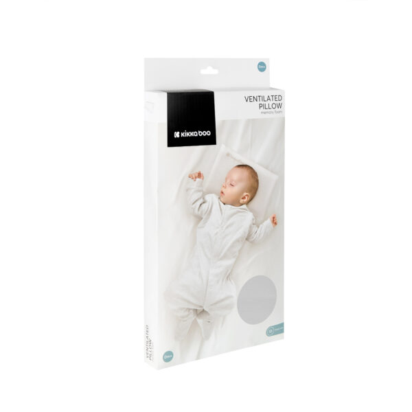 Pernuța bebe Memory Foam Kikkaboo Airknit Grey - imagine 2