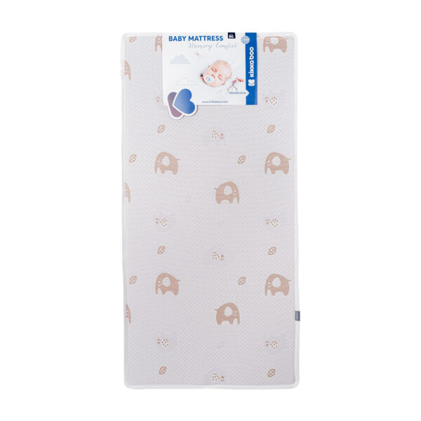 Saltea pentru copii 60*120*12 cm Kikkaboo Memory Comfort Elephants Pink - imagine 3