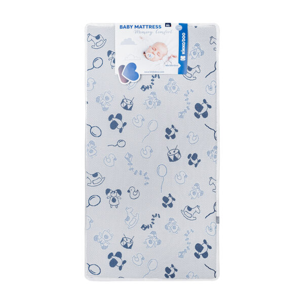 Матрас детский 60*120*12 cм Kikkaboo Memory Comfort Horses Blue — изображение 3