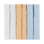 Scutece de muselina, 6 buc. 30x30cm, Stripy Friends