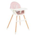 Стульчик для кормления 2-в-1 NUTRI WOOD Pink