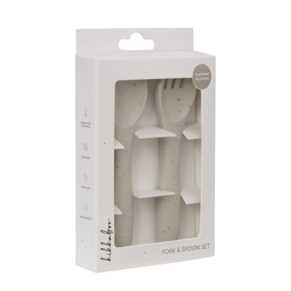 Силиконовый набор ложечка и вилочка Kikkaboo Platinum Silicone Sand — изображение 3