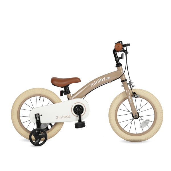 Bicicleta de echilibru 3-in-1 QPlay MINIBY 14" Nude Pink - imagine 2