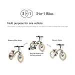 Bicicleta de echilibru 3-in-1 QPlay MINIBY 14" Nude Pink - imagine 3