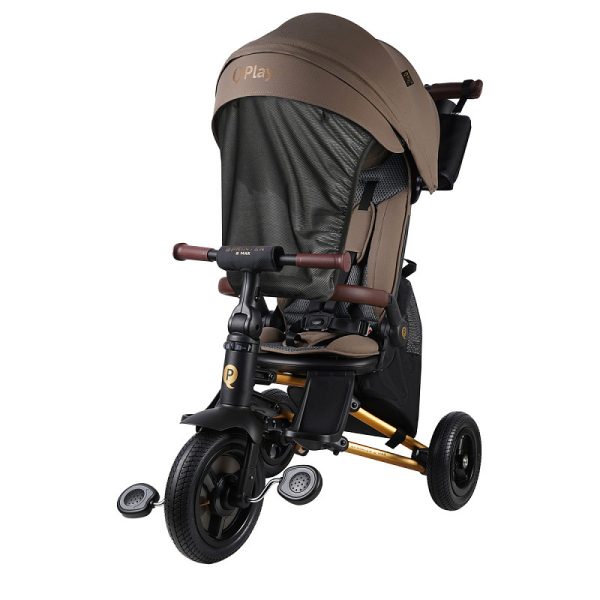 Tricicleta ultrapliabila QPlay NOVA DELUXE Brown/Gold - imagine 5
