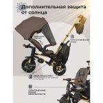 Tricicleta ultrapliabila QPlay NOVA DELUXE Brown/Gold - imagine 8
