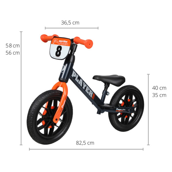 Bicicleta fara pedale QPlay PLAYER Orange - imagine 4