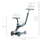 Trotineta 3-in-1 QPlay SEMA Blue - imagine 4