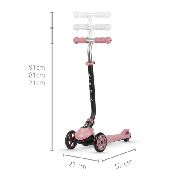 Trotineta 3-in-1 QPlay SEMA Pink - imagine 6