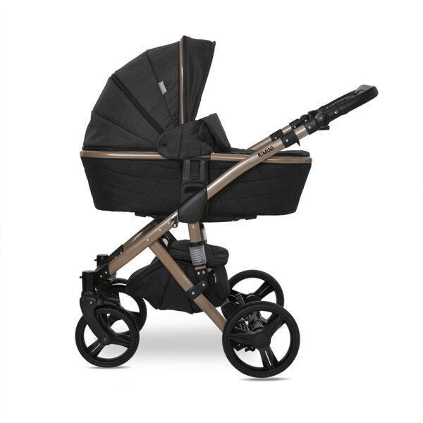 Carucior 2-in-1 Lorelli RIMINI Premium BLACK - imagine 2