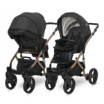 Carucior 2-in-1 Lorelli RIMINI Premium BLACK - imagine 6