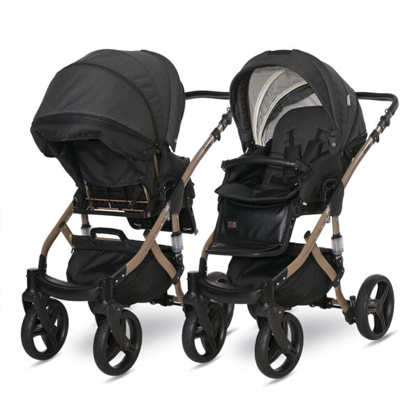 Carucior 2-in-1 Lorelli RIMINI Premium BLACK - imagine 6