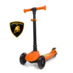 Самокат 3-х колёсный складной, возраст 3-8 лет, LAMBORGHINI L5 Orange