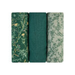 Scutece de muselina, 3 buc. 100x100cm Secret Garden Green