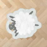 Covor 90x77cm pentru camera copii Kikkaboo Sleepy Sheep - imagine 2