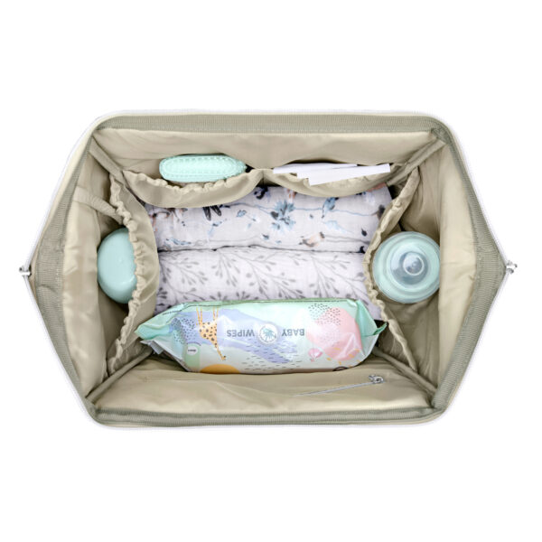Rucsac pentru accesorii Kikkaboo SIENA Luxe Secret Garden Beige - imagine 6