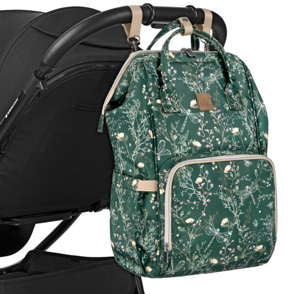 Сумка для мамы Kikkaboo SIENA Luxe Secret Garden Deep Green — изображение 10
