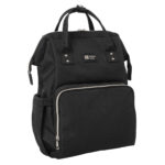 Сумка-рюкзак для мамы SIENA Black & Silver