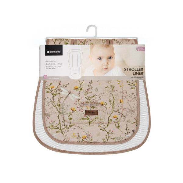 Saltea respirabilă pentru carucior Secret Garden Beige - imagine 3