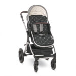 Saltea carucior, universala Lorelli Black FLORAL - imagine 2