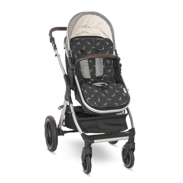 Saltea carucior, universala Lorelli Black FLORAL - imagine 2