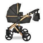 Коляска 2-в-1 Lorelli RIMINI Premium Black Jasper