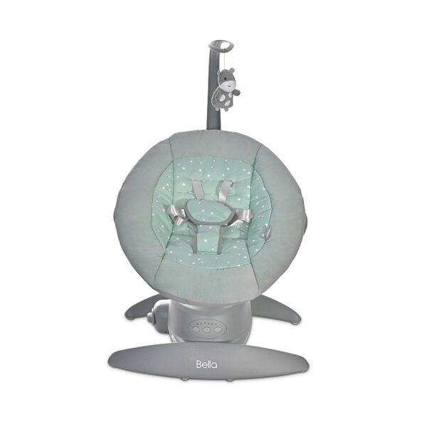Șezlong-leagan electronic Lorelli CRADLE BELLA Frosty Green Stars - imagine 2