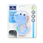 Jucarie de dentitie din silicon Lorelli DINO LUCKY Blue - imagine 2