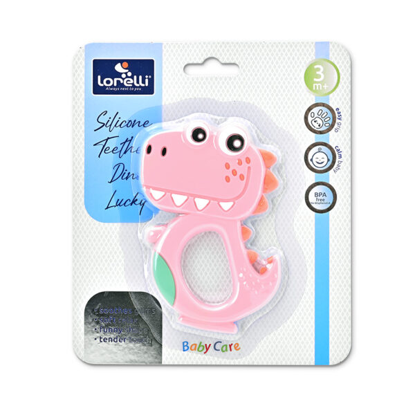 Прорезыватель для зубов Lorelli DINO LUCKY Pink — изображение 2