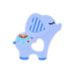 Jucarie de dentitie din silicon Lorelli ELEPHANT LUCKY Blue