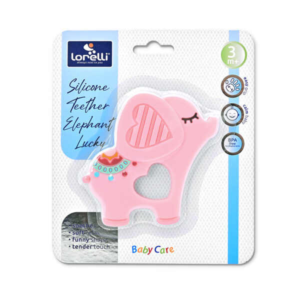Прорезыватель для зубов Lorelli ELEPHANT LUCKY Pink — изображение 2