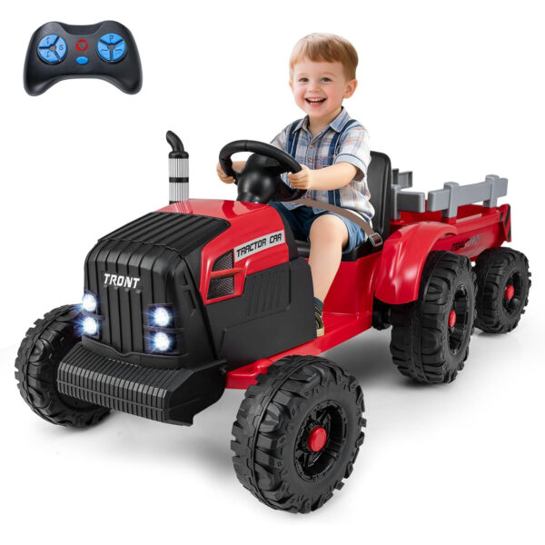 Tractor electric pentru copii TRONT Red - imagine 2