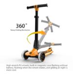 Самокат 3-х колёсный складной, возраст 3-8 лет, LAMBORGHINI L1 Orange — изображение 3