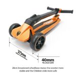 Самокат 3-х колёсный складной, возраст 3-8 лет, LAMBORGHINI L1 Orange — изображение 5