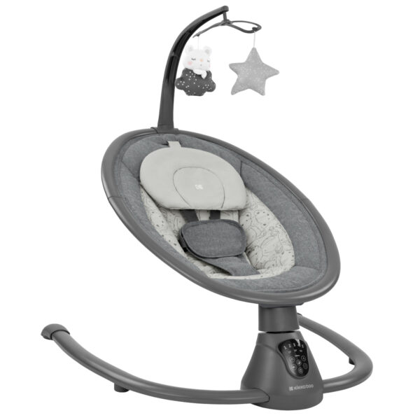 Șezlong-leagan electronic Kikkaboo Twiddle Grey 2024 - imagine 2